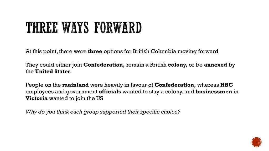 three ways forward