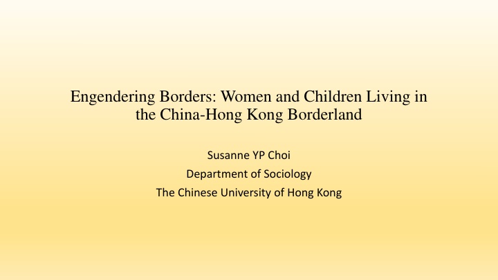 engendering borders women and children living