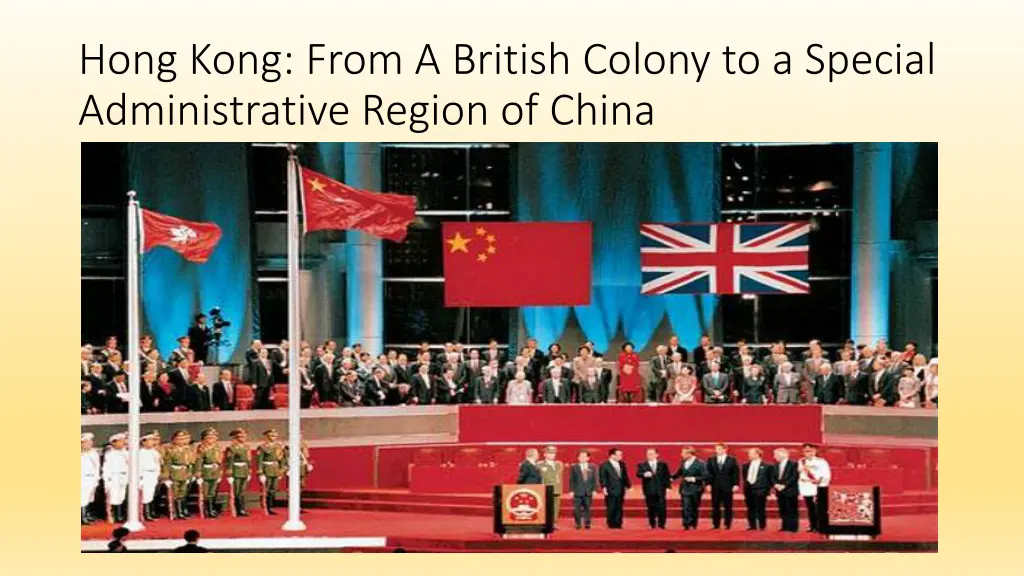 hong kong from a british colony to a special