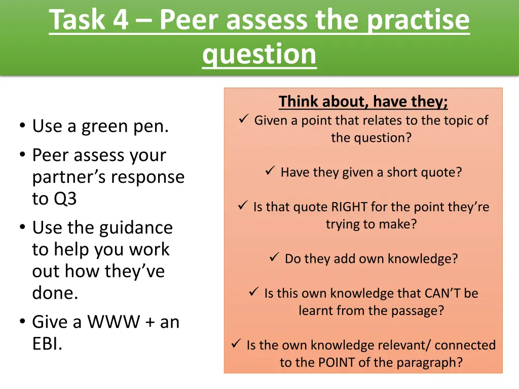 task 4 peer assess the practise question