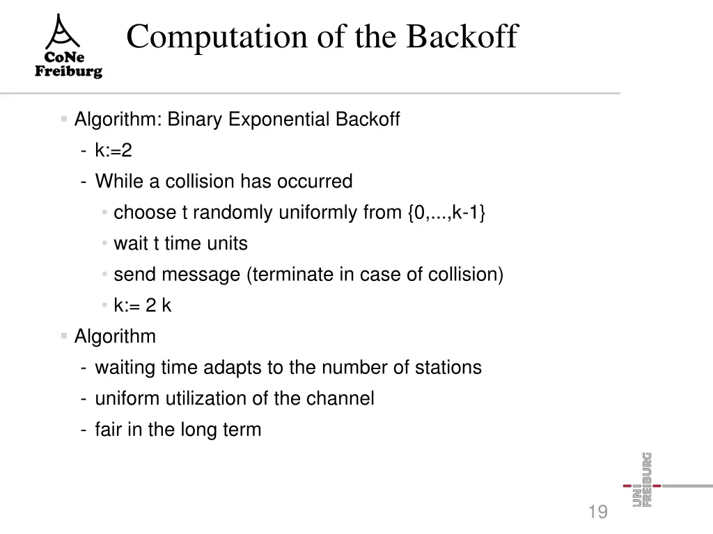 computation of the backoff