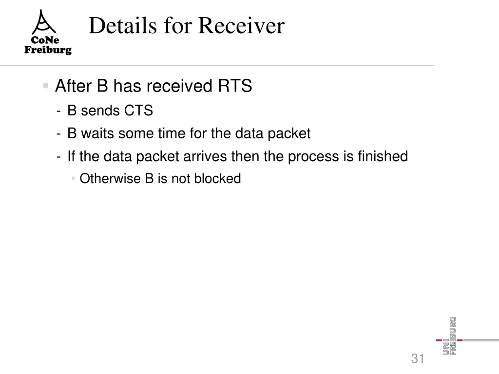 details for receiver