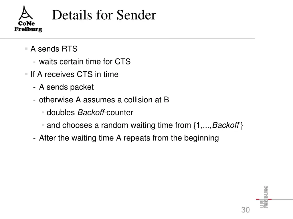 details for sender