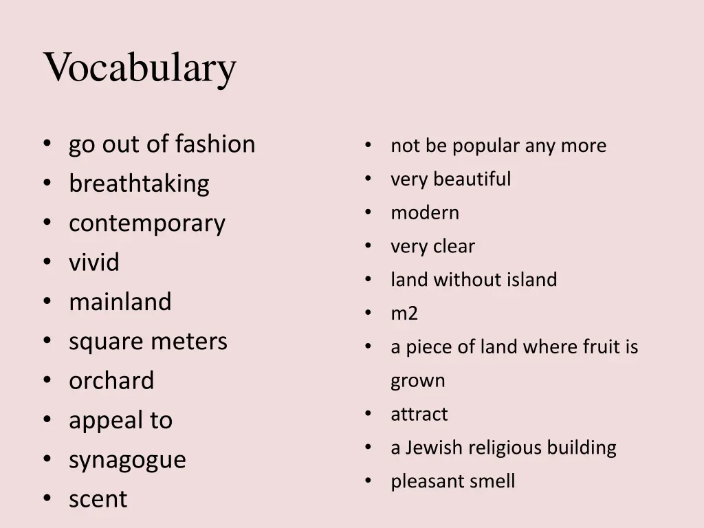 vocabulary