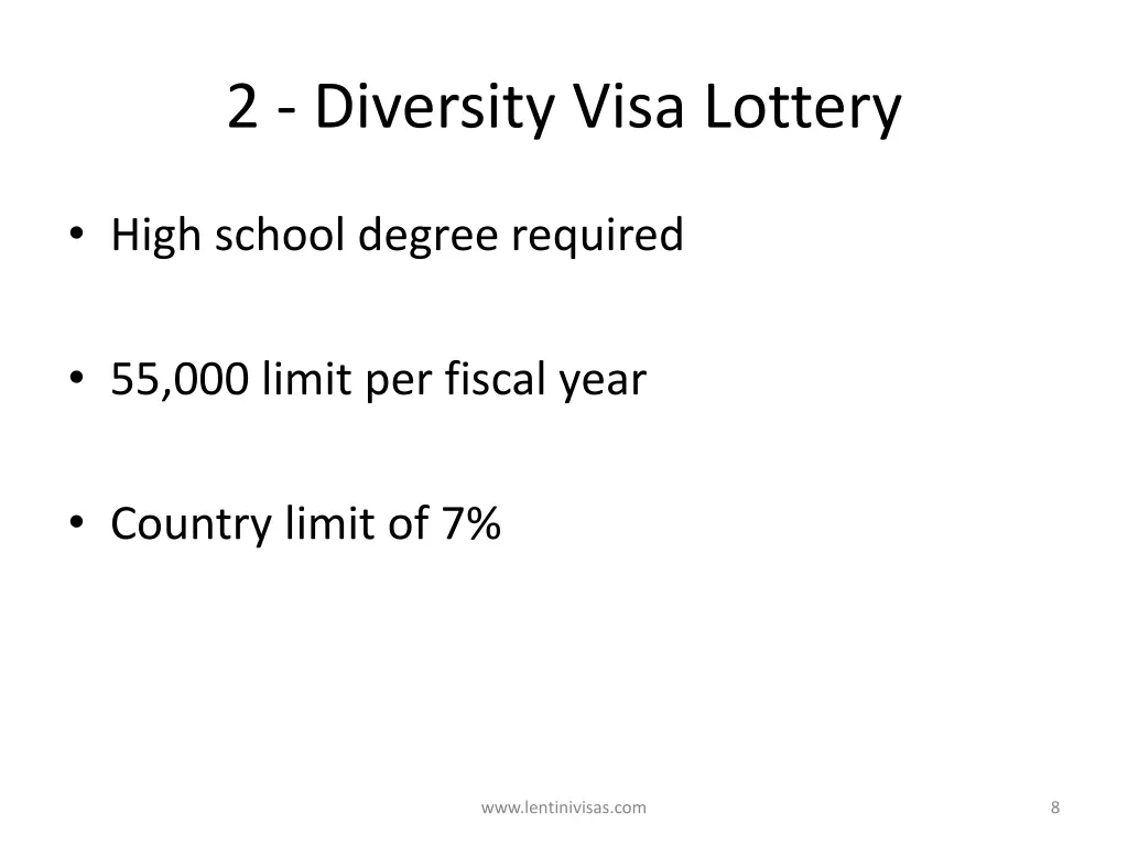 2 diversity visa lottery