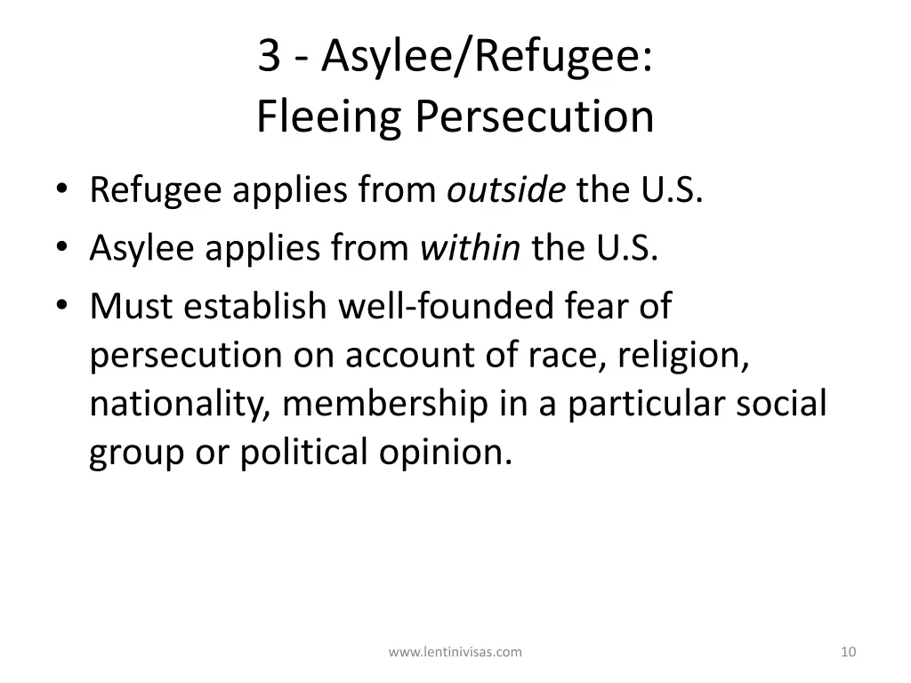 3 asylee refugee fleeing persecution