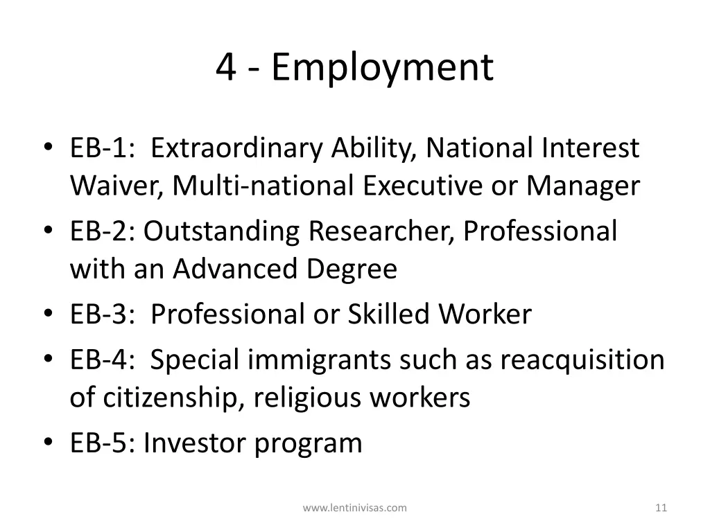 4 employment