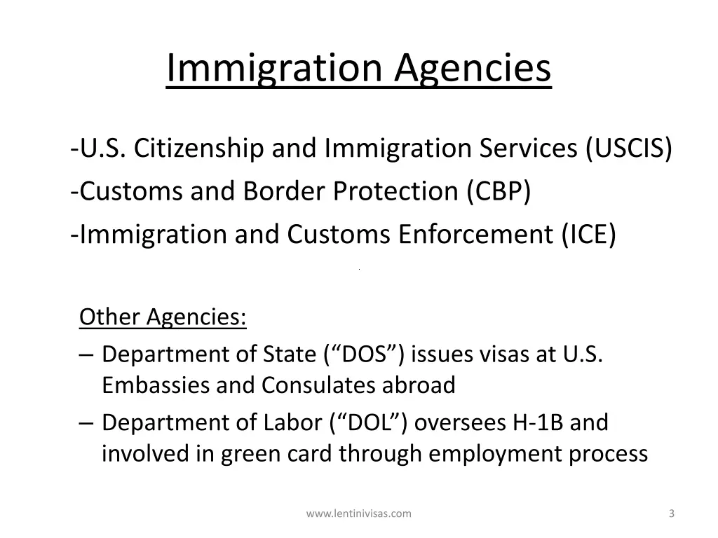 immigration agencies