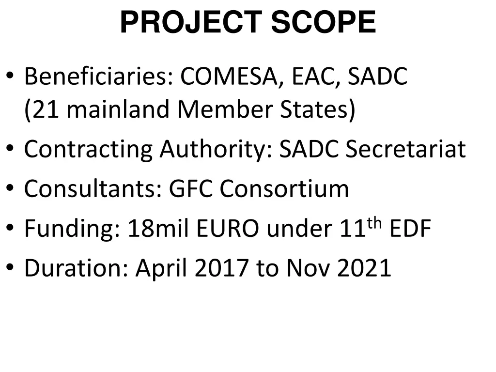 project scope