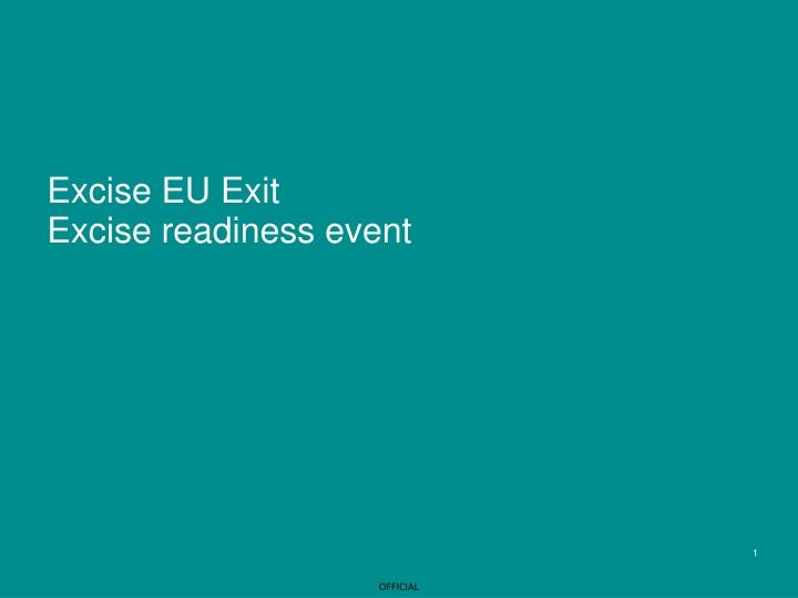 excise eu exit excise readiness event