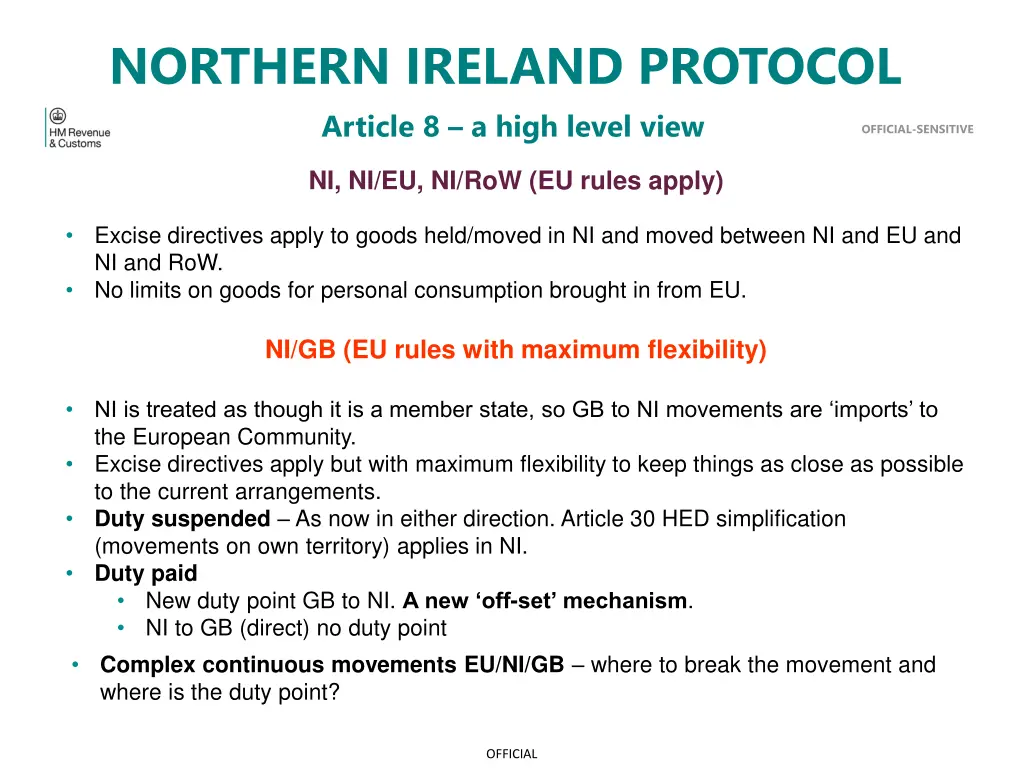 northern ireland protocol article 8 a high level