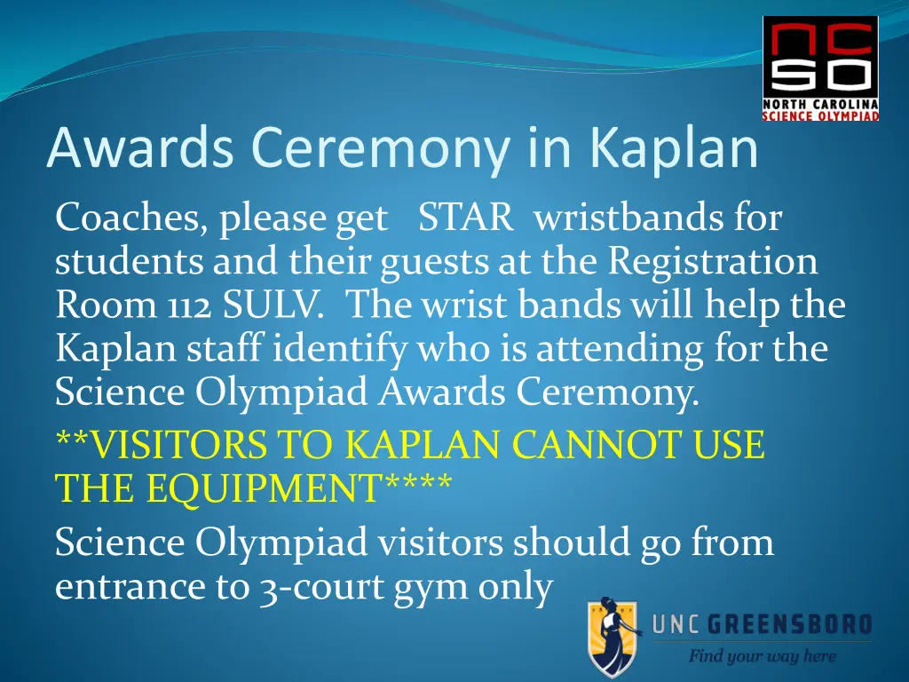 awards ceremony in kaplan coaches please get star