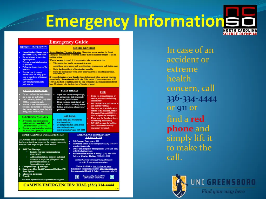 emergency information