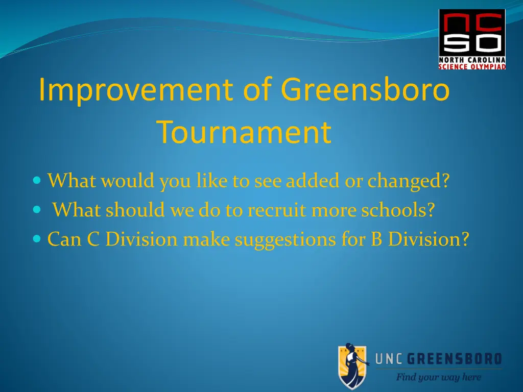 improvement of greensboro tournament