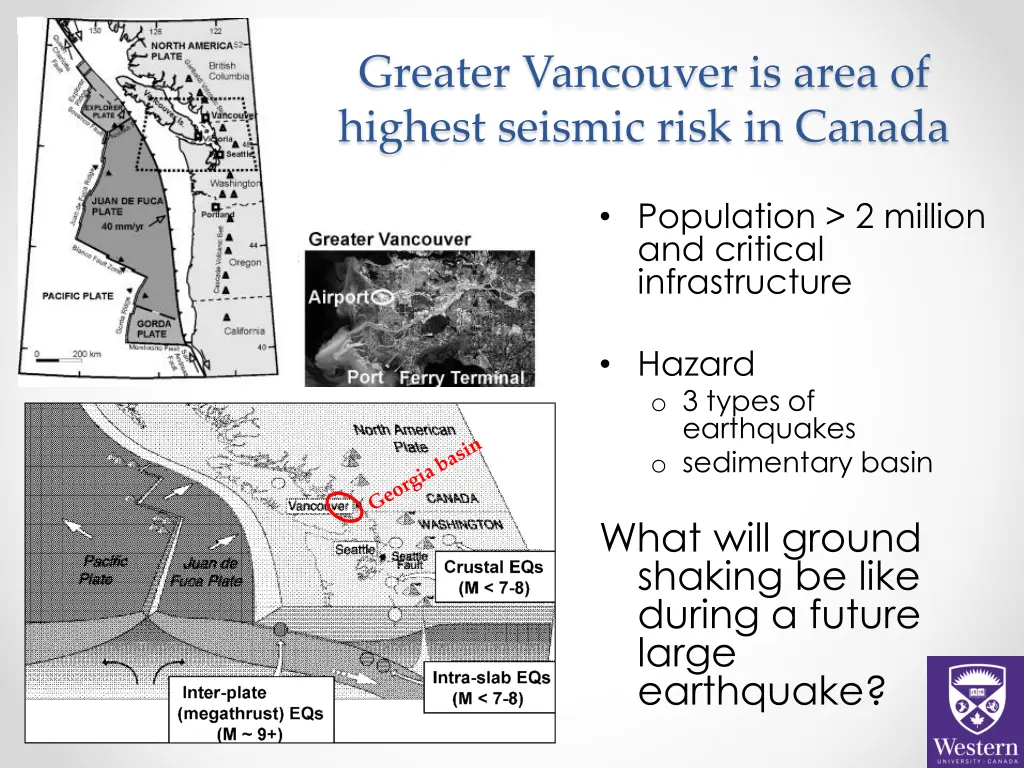 greater vancouver is area of highest seismic risk