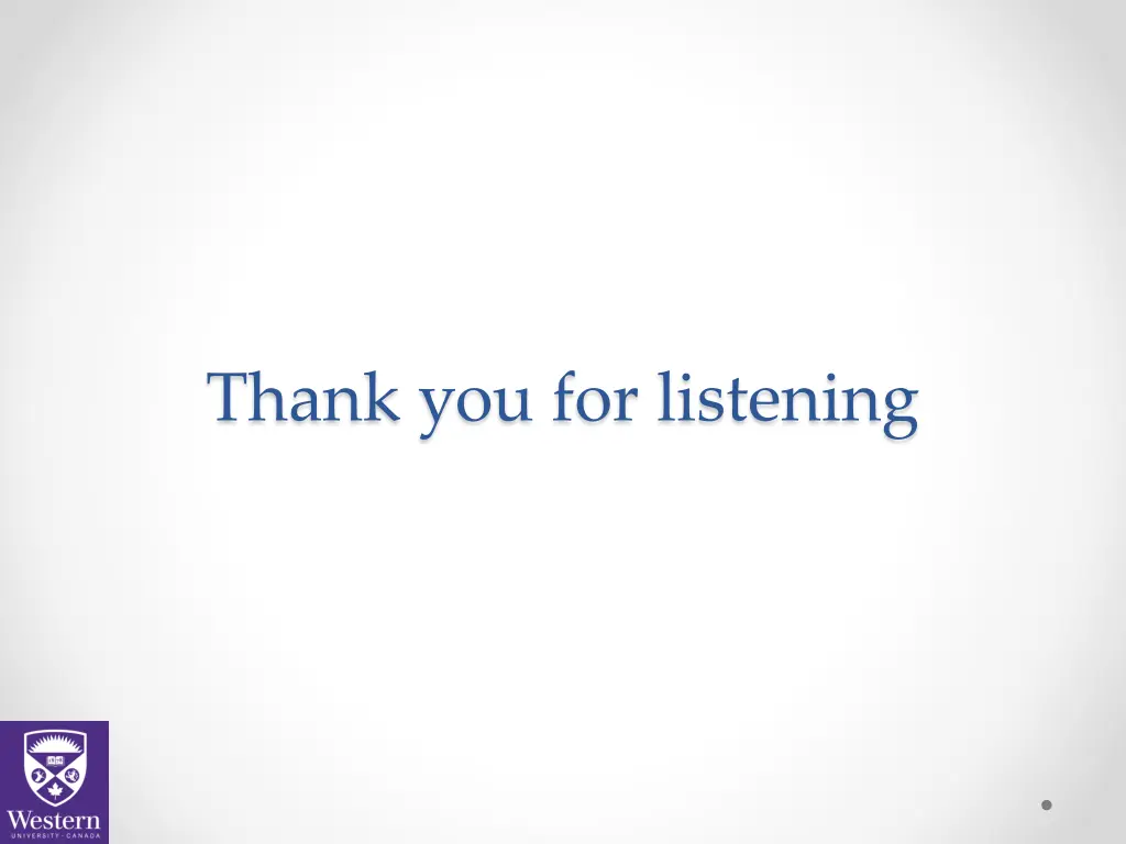 thank you for listening