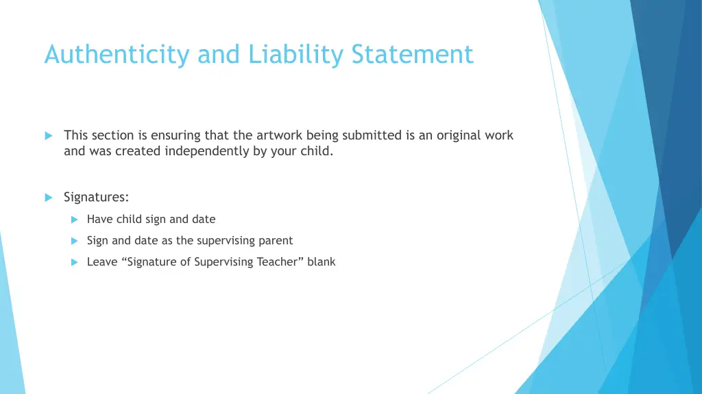 authenticity and liability statement