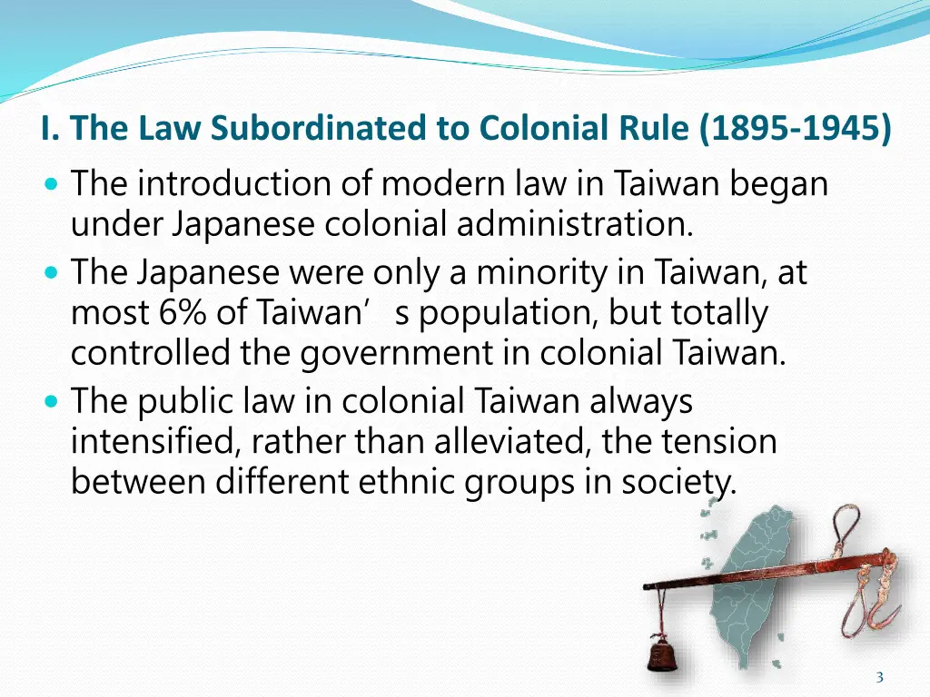 i the law subordinated to colonial rule 1895 1945