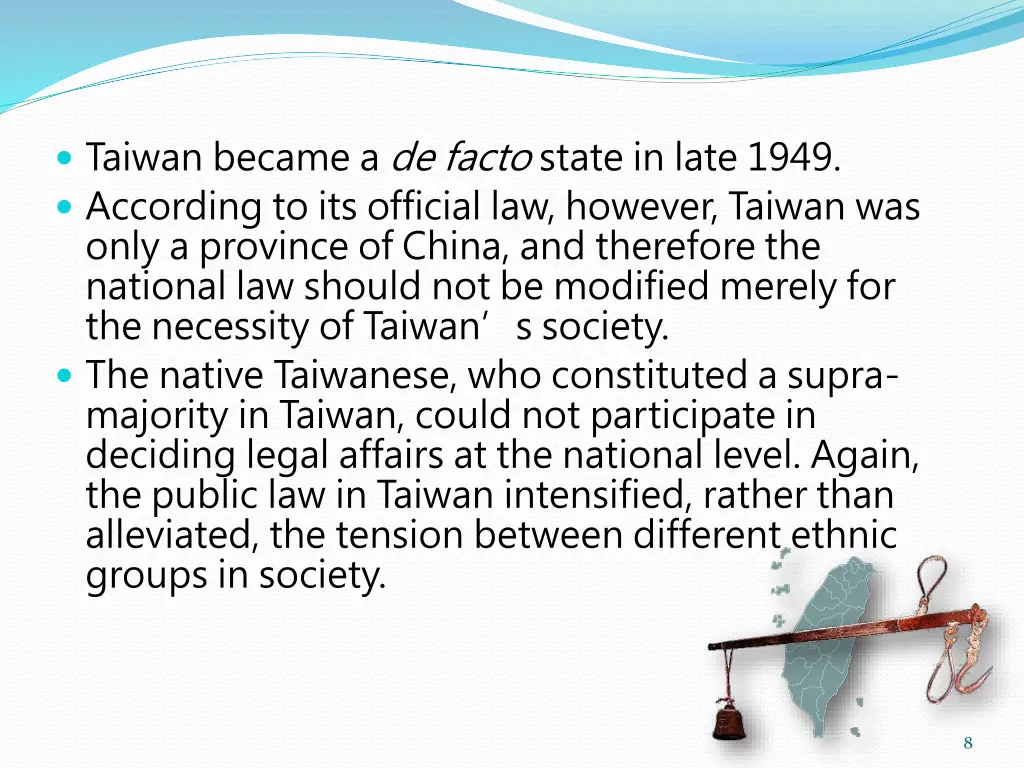 taiwan became a de facto state in late 1949