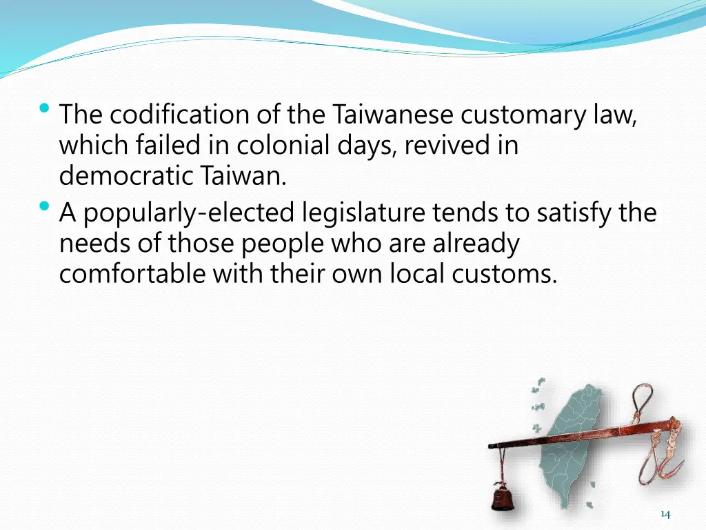 the codification of the taiwanese customary