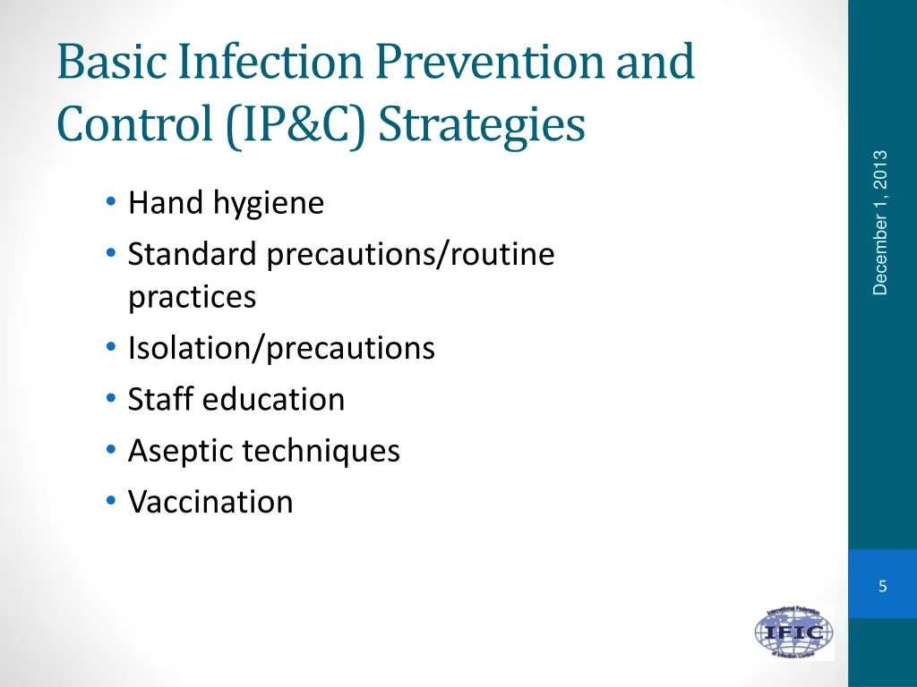 basic infection prevention and control