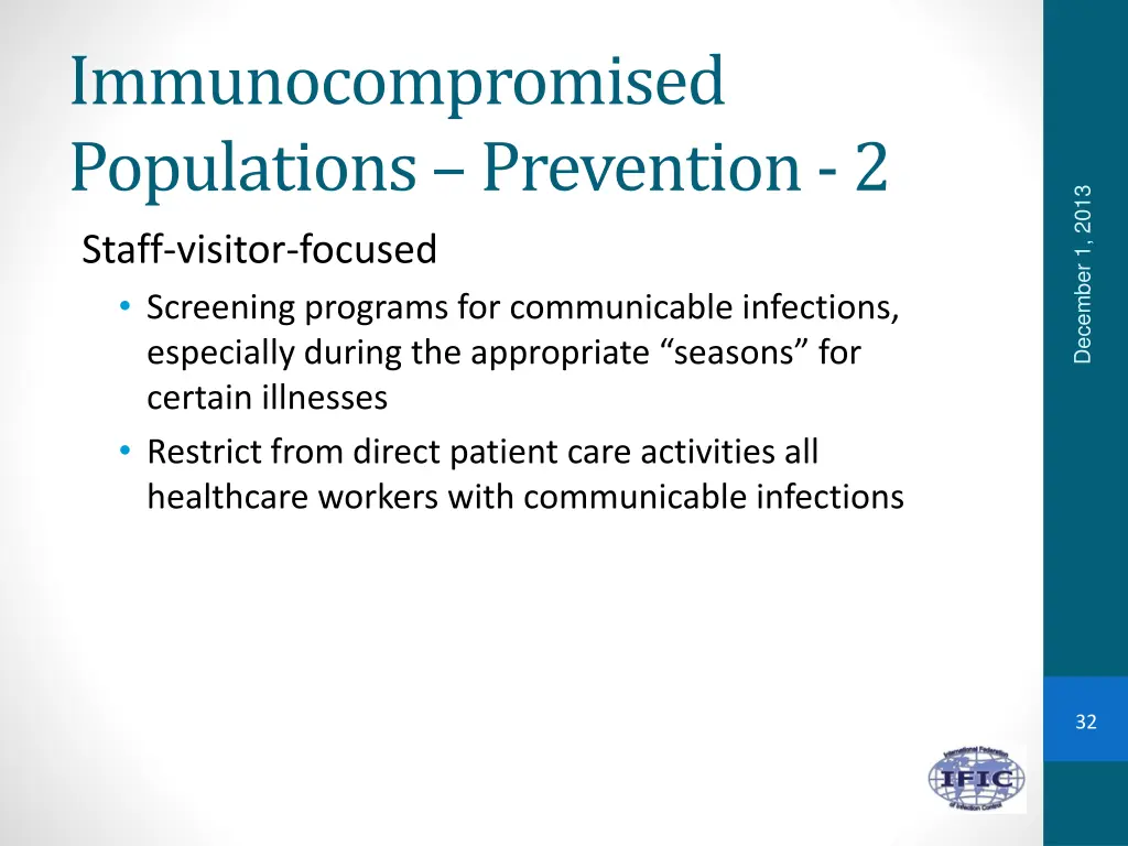 immunocompromised populations prevention 2