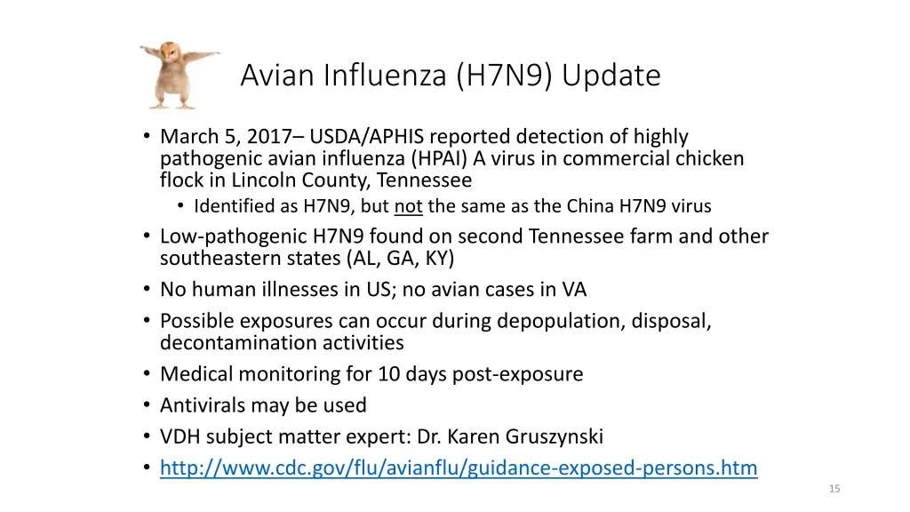 avian influenza h7n9 update