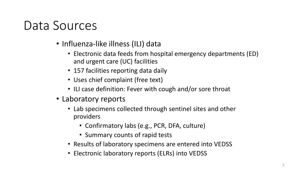 data sources