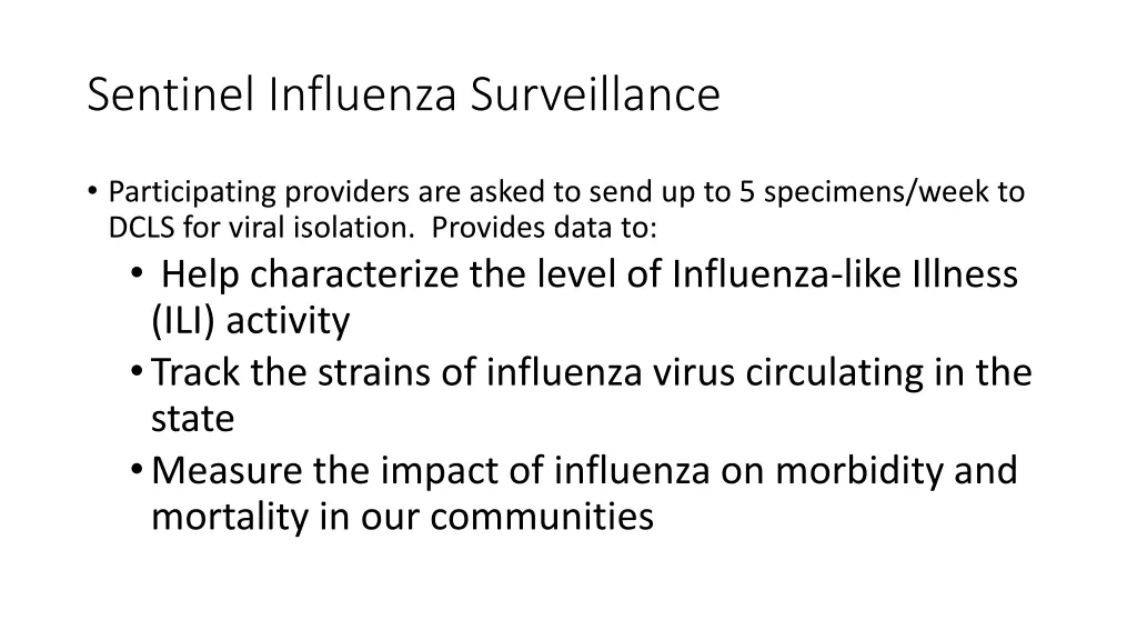 sentinel influenza surveillance