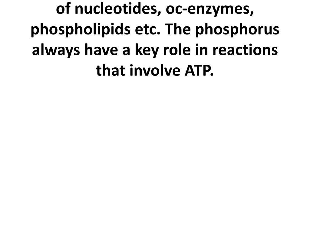 of nucleotides oc enzymes phospholipids