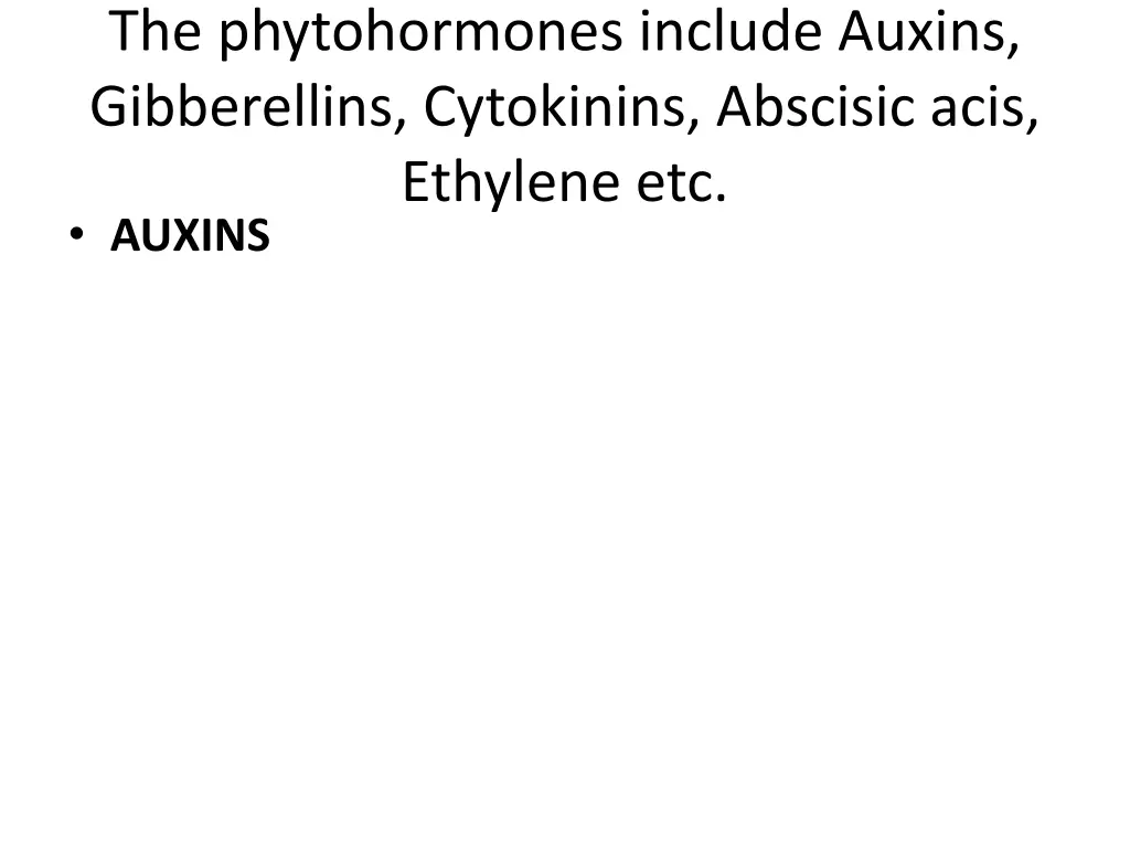 the phytohormones include auxins gibberellins