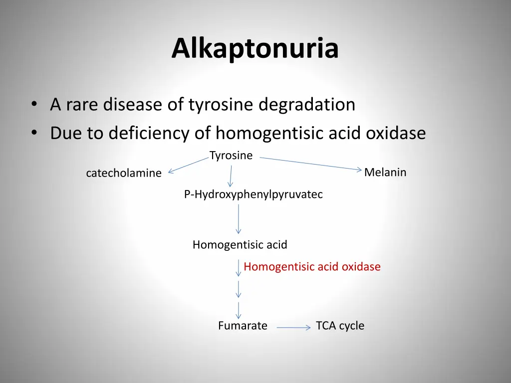 alkaptonuria