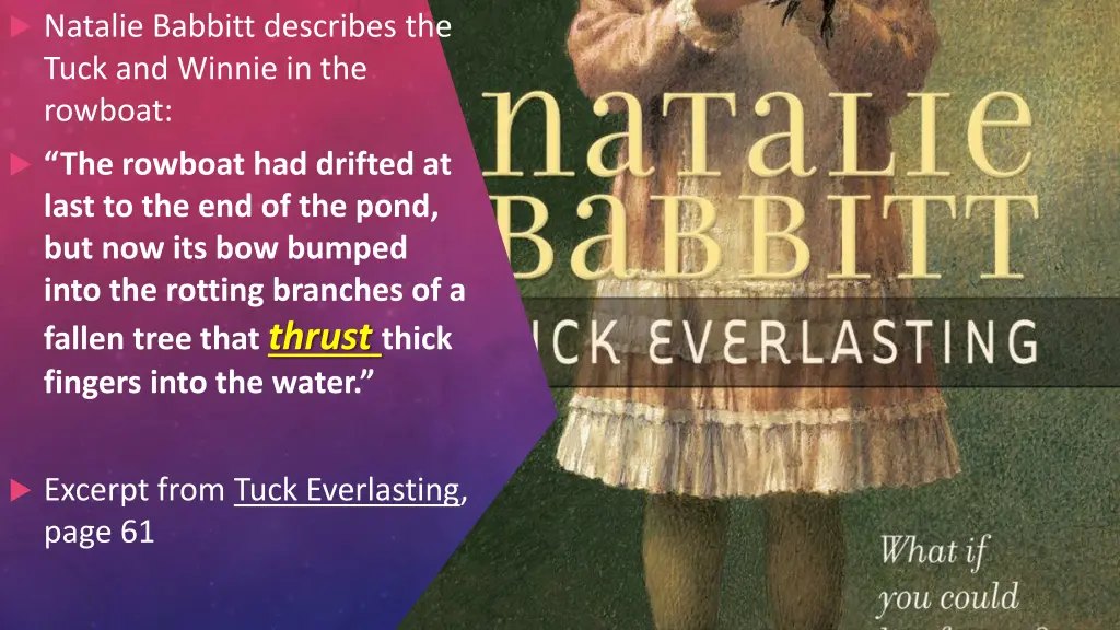 natalie babbitt describes the tuck and winnie