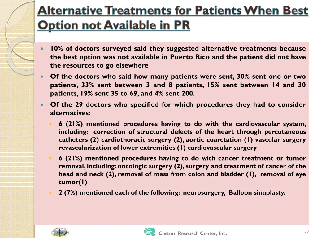 alternative treatments for patients when best