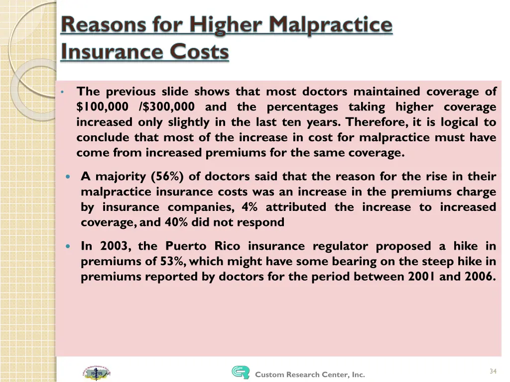 reasons for higher malpractice insurance costs