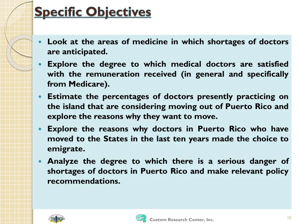 specific objectives 2