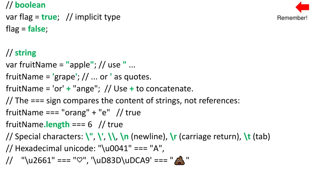 boolean var flag true implicit type flag false