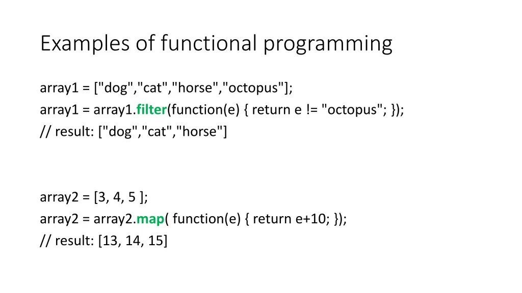 examples of functional programming