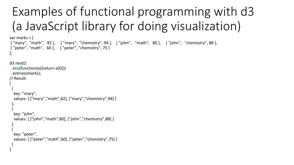 examples of functional programming with 1