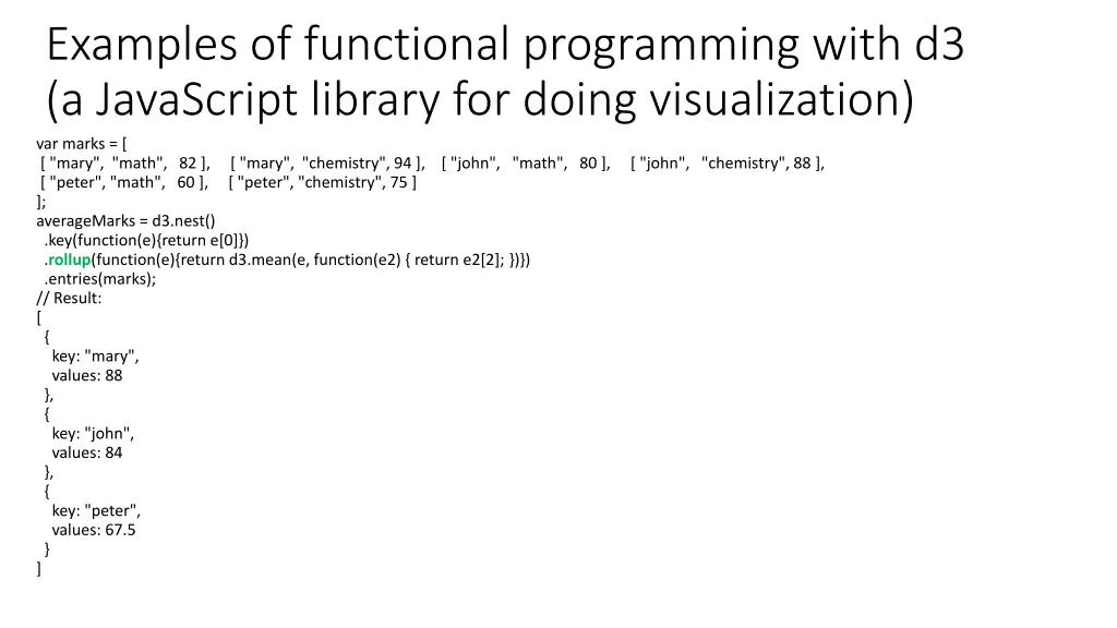 examples of functional programming with 2