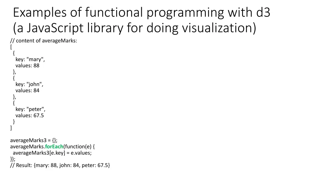 examples of functional programming with 4