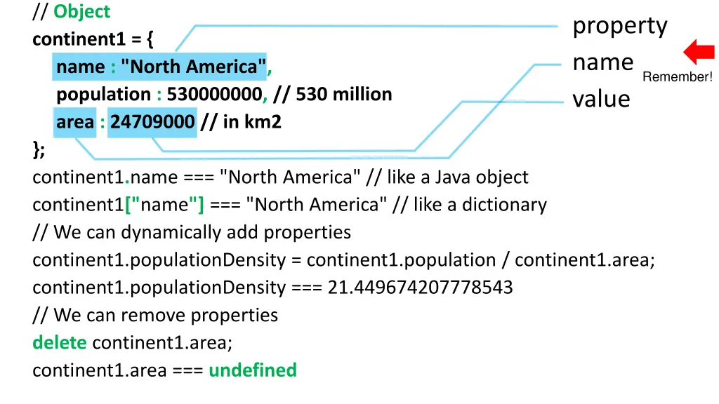 object continent1 name north america population