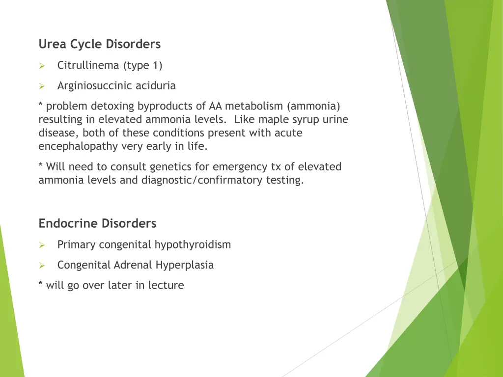 urea cycle disorders