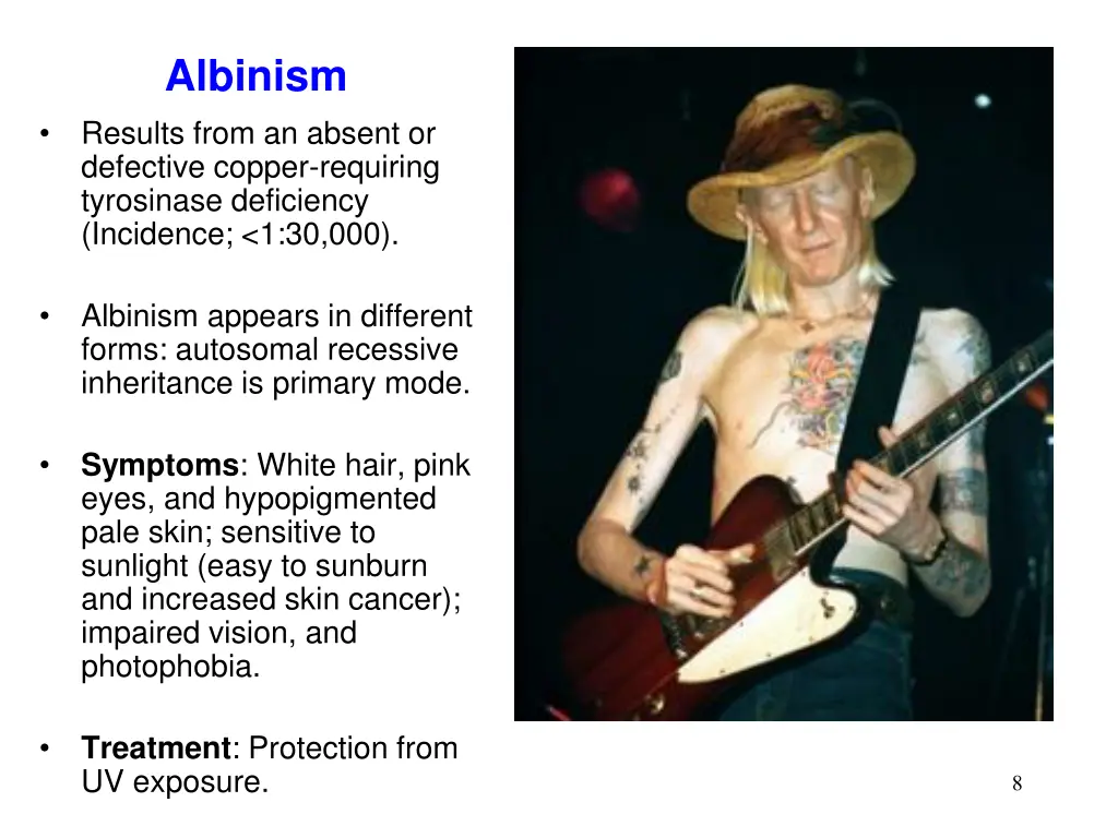 albinism results from an absent or defective