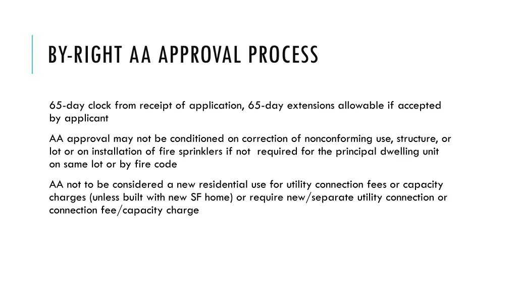 by right aa approval process