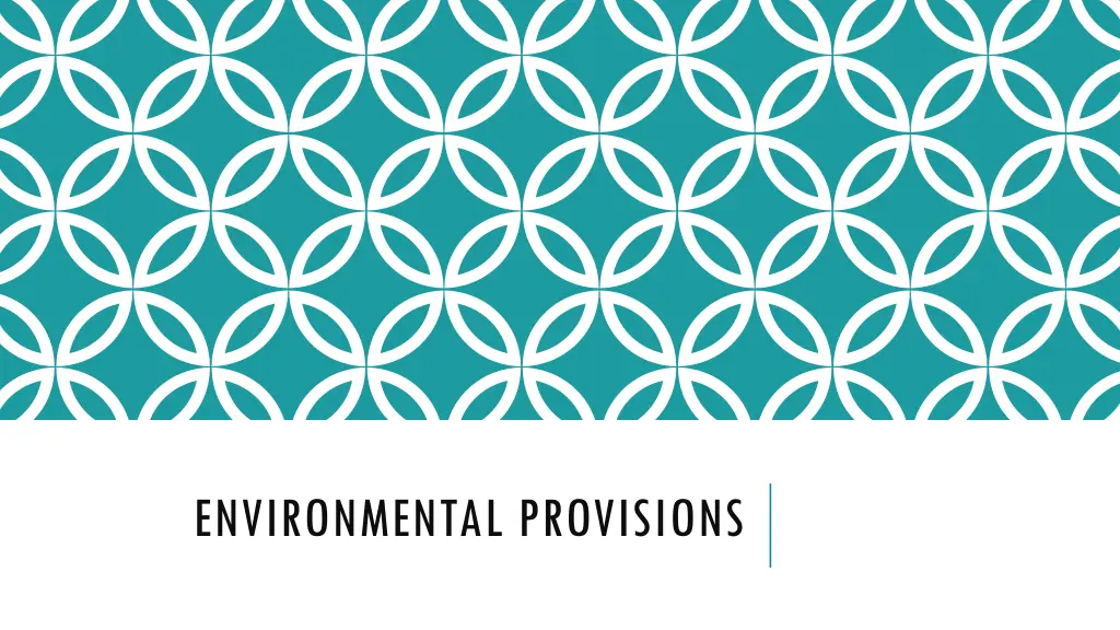 environmental provisions