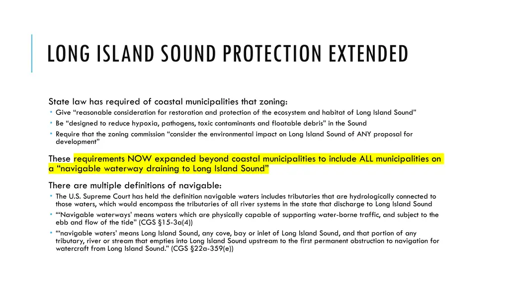 long island sound protection extended