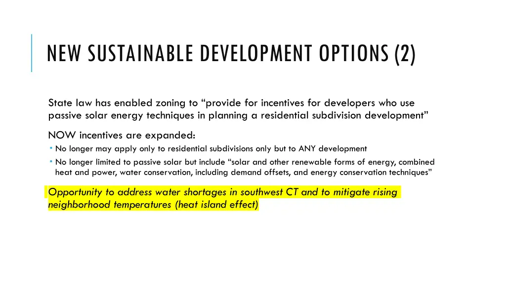 new sustainable development options 2