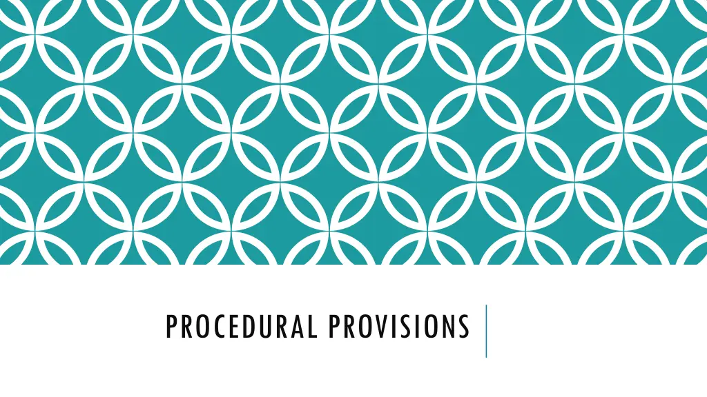 procedural provisions