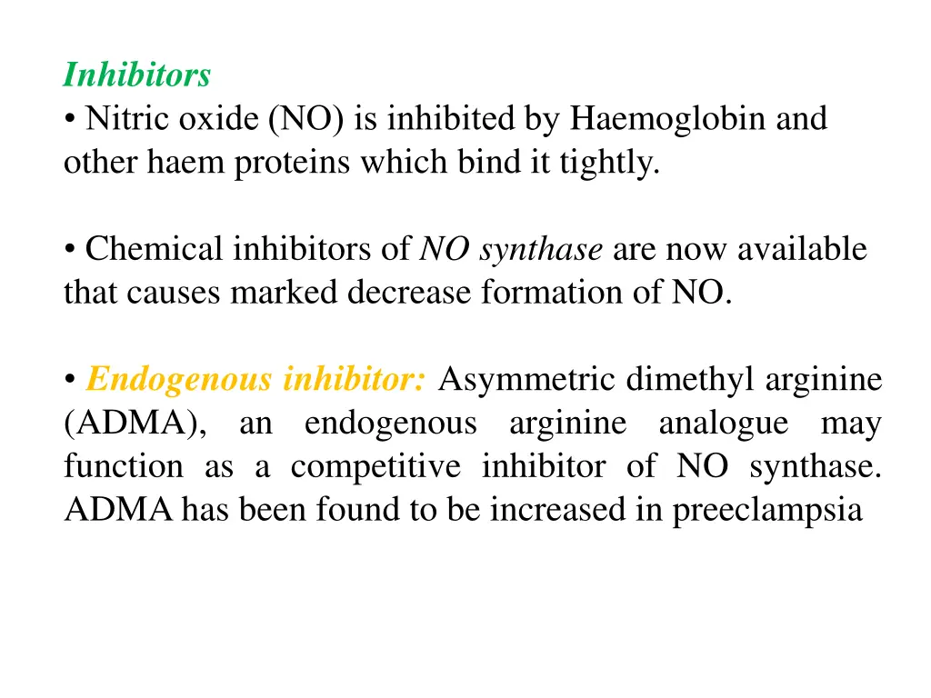 inhibitors nitric oxide no is inhibited